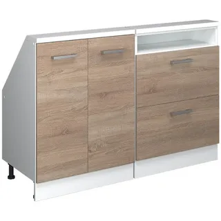 Vicco Kommode Rion 120 x 81,6 x 46 cm Braun/Weiß