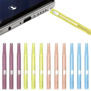 Foonary 12 Stück USB C Reinigungsset Handy Reinigungsset, Ladebuchse Reiniger, Mehrzweck Ladebuchse Reiniger Kit für Smartphone Lautsprecher Mikrofon ind Kopfhörer