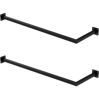 ML-Design Garderobenständer 2er Set Übereck 30 x 90 cm Schwarz