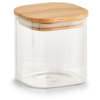 Neuetischkultur Vorratsglas Vorratsglas, eckig mit Holzdeckel, Glas, (Stück, 1-tlg., 1 Vorratsglas mit Deckel) weiß Ø 10 cm x 10 cm x 10 cm x 11 cm