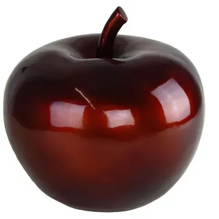 Casablanca Dekofigur Deko Skulptur Apfel 26x25cm Kupfer metallic aus Polyresin Dekoapfel, echtes Kunsthandwerk rot
