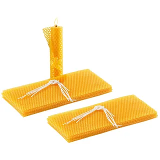 12 Bienenwachs-Platten zum Kerzen-Gestalten, 300 x 133 mm
