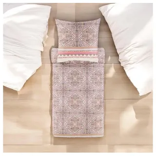 BASSETTI Isolabella Paisley Baumwolle Beige 135 x 200 cm + 80 x 80 cm