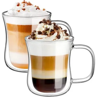 luxuskollektion Doppelwandige Latte Macchiato Gläser 0,24 l 2 St.