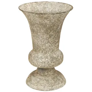 Florists Products Dekoschale Pokalvase Metall Antik Deko Vase Vintage Design Hochzeit weiß