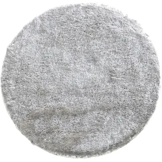 casa NOVA Deko-Fell FLUFFY, Ø 40 cm - Silbergrau - Acryl - Polyester