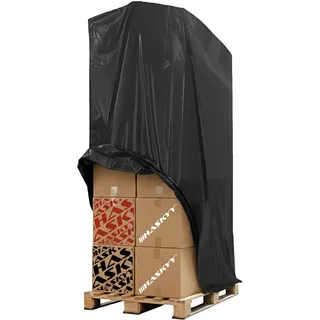 HASKYY XXL Schutzhaube 250x130x90 cm - Universal Abdeckhaube für Paletten Gitterbox Grill Strandkörbe Gartenmöbel - wasserdichte PE Schutzhülle - Extra Hoch - UV-beständig