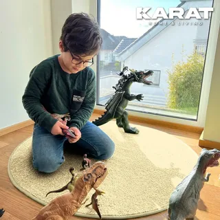 karat homeliving Karat, Spielteppich + Spielmatte, Crocodile Rund Creme