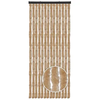 Arsvita Türvorhang Flauschvorhang 56x185cm für Wohnmobil und Wohnwagen, Ösen (1 St), blickdicht, Insektenschutz Vorhang für Camping - Fadengardine beige