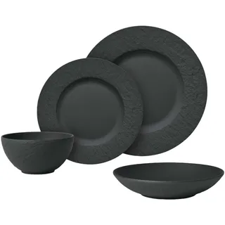 Villeroy & Boch Manufacture Rock Kombiservice 16-tlg. schwarz
