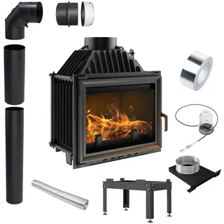 Kamineinsatz MAJA 8 kW + Zubehör - Schwarz