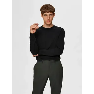 Selected Herren, Rundhals Pullover SLHBERG CREW NECK B schwarz, XXL