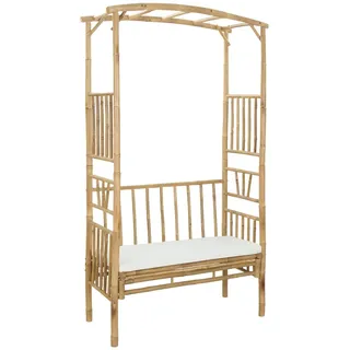 vidaXL Rosenbogen mit Bank 115 x 50 x 205 cm Bambus