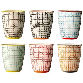 Bloomingville Carla Becher 0,2 l Bunt 6 St.