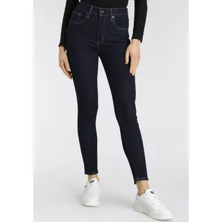 Skinny-fit-Jeans LEVI'S "721 High rise skinny" Gr. 26, Länge 32, blau (rinsed denim) Damen Jeans Röhrenjeans mit hohem Bund