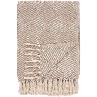 VCM Bursa Plaid 130 x 180 cm Beige/Braun