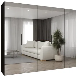 möbel kryspol Drehtürenschrank Marbella 250 x 202 x 52 cm Schwarz