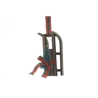 Kaemingk Christbaumschmuck Baumhänger Holzschlitten Baumschmuck Christbaumschmuck Holz