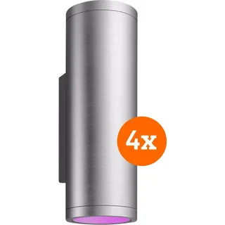 Philips Hue Appear Wandleuchte White & Color - Edelstahl 4er-Pack