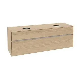 Waschbeckenunterschrank 160 x 55 cm Nordic Oak