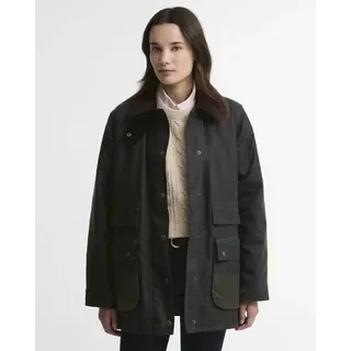 Barbour Modern Border Wax Jacket - Jacke - Damen Sage / Classic UK 8 / XS