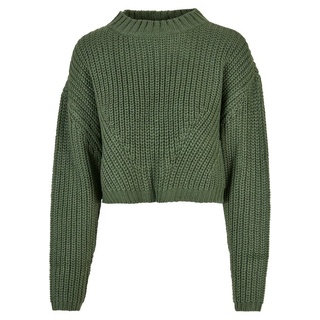 URBAN CLASSICS Rundhalspullover Urban Classics Damen Ladies Wide Oversize Sweater (1-tlg) grün L