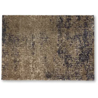 Schöner Wohnen Kollektion Fußmatte innen - Schmutzfangmatte 67 x 100 cm Vintage Taupe - rutschfeste Sauberlaufmatte robust - Fussmatte Haustür - Türmatte waschbar bei 30°C