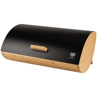 KARL HAUSMANN Brotkasten mit Deckel - Schwarz Brotbox Klein aus Holz - Bread Box - Brotaufbewahrung - Brotkästen - Brot Aufbewahrungsbox - Brotbehälter - Brotkorb - Brotaufbewahrungsbox - Brotkiste