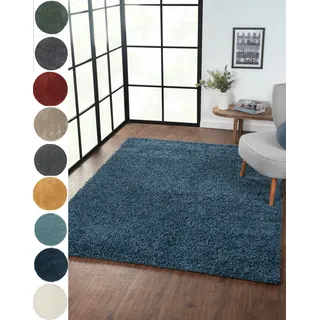 Myflair My Shaggy Hochflorteppich 100 x 150 cm Blau