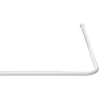 Ridder, Duschvorhangstange, Winkelstange, Universal-Duschstange Ø 20 mm Weiss