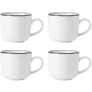 Mikasa Porzellanbecher 0,36 l Weiß 4