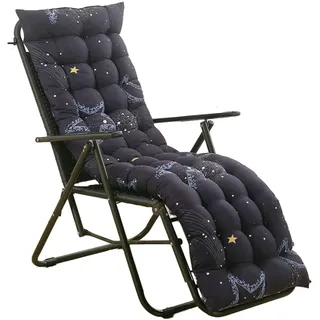 Jumbo-Liegestuhlkissen, dick, gepolstert, Stern-Design, 163 x 55 cm, 6 Bänder, für Garten, Liegestuhl, Sitz, reduziert Druck, ideal für den Außenbereich
