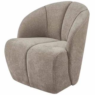 Woood Drehsessel Mojo Flachcord 68 x 75 x 68 cm Sandbeige gepolstert