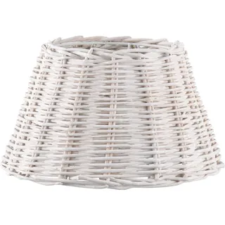 Home Sweet Home ROSEAU Rattan-Schirm, weiß | 30 x 20 x 17 cm | Kann mit Tischlampe verwendet werden | Geeignet Für Wohnzimmer, Schlafzimmer
