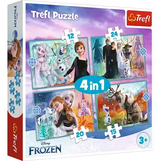 Trefl 4 in 1 Puzzle 12,15, 20, 24 Teile Frozen