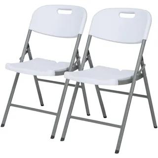 Floordirekt Okinawa Klappstuhl 2er Set 55 x 60 x 90 cm grau