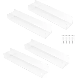 Wandmontiertes Gewürzregal, Gewürzhalter Aus Transparentem Acryl, 4er-set, Für Küchenschrank Oder Schranktür.