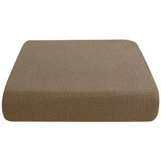 BTTO Sofahusse Sofa Sitzkissenbezug,Stretch Sitzkissenschutz,Husse Überzug Bezug, Rutschfest Stoff Tartan,Für Sofa L Form Ecksofa Sofa Sitzkissen braun