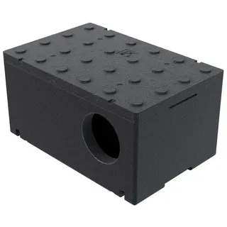 QLS Katzenhaus 60 x 40 cm Schwarz