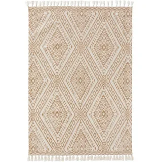 benuta Teppich Elias, rechteckig, Höhe: 6 mm, Kunstfaser, Berber, Ethno-Style, Wohnzimmer beige|weiß Ø 0 cm x 160 cm x 230 cm x 6 mm