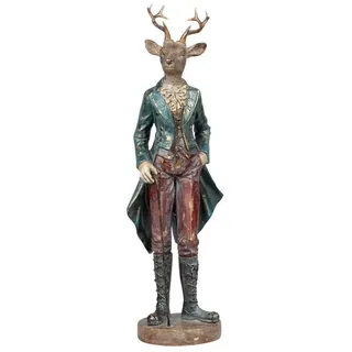 formano Dekofigur Hirsch Dekofigur Vintage 42 cm handbemalte Weihnachtsdekoration bunt