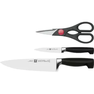 Zwilling Messerset VIER STERNE 3-teilig in Farbe Metallfarben/schwarz