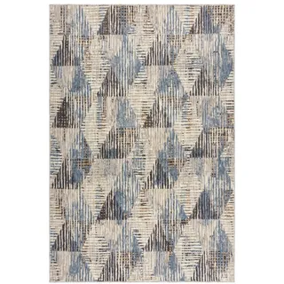 KADIMA DESIGN Wye Kurzflorteppich 200 x 290 cm Blau/Grau