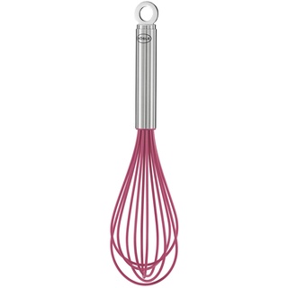 Rösle Schneebesen Pink Charity Edition, Edelstahl 18/10, Silikon pink, Temperaturbeständig bis 220 °C, spülmaschinengeeignet, Länge 27 cm, 27 x 6,5 x 6,5 cm