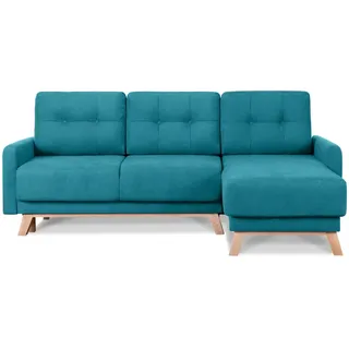 KONSIMO Ecksofa  Visna , türkis/petrol , Maße (cm): B: 228 H: 79