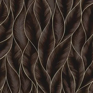 Xora Vliestapete, Bronze, Kunststoff, Papier, Blätter, 52x1005 cm, Made in Europe, Tapeten & Wandverkleidungen, Vliestapeten