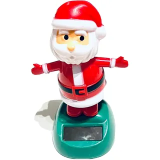 2x Solar Wackelfigur Weihnachtsmann Nikolaus Winter Weihnachtsdeko Santa Claus