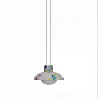 LED Akku Pendelleuchte dimmbar Bunt Muster IP54 3000 K Ø20 cm Hängelampe Balkon