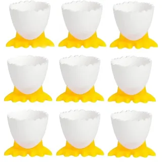 LATRAT Eierbecher Eieröffner Set, Eierständer und Edelstahl Eiöffner, Cartoon Eierständer Egg Cup Kinder Frühstücks Eierbecher Eierhalter Eierständer in Küche für Gekochte Eier (9)