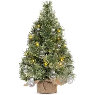 Mini Künstlicher Weihnachtsbaum mit Beleuchtung 60cm Weihnachtsdeko Tisch Büro